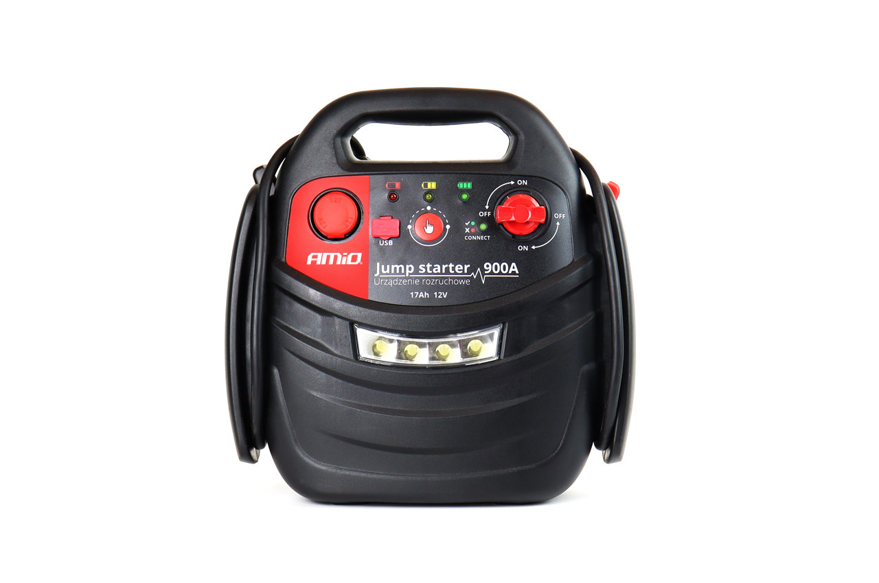 Εικόνα 1 από 11 — Amio – ΕΚΚΙΝΗΤΗΣ ΜΠΑΤΑΡΙΑΣ STARTER 4 ΣΕ 1 17Ah 12V DC 300A (700A max) 250PSI ΜΕ ΚΟΜΠΡΕΣΕΡ ΑΕΡΑ / ΜΑΝΟΜΕΤΡΟ / 3 LED / 2 ΠΡΙΖΕΣ 12V / 1 ΘΥΡΑ USB 5V 2,1A SENA ΓΙΑ ΒΕΝΖΙΝΗ ΚΑΙ DIESEL – 1 ΤΕΜ. (02523/AM)
