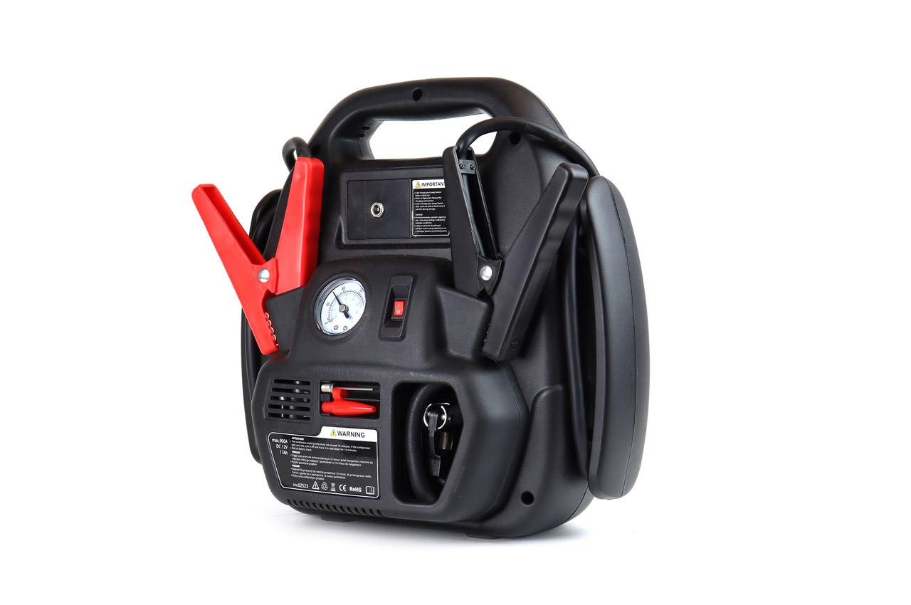 Εικόνα 4 από 11 — Amio – ΕΚΚΙΝΗΤΗΣ ΜΠΑΤΑΡΙΑΣ STARTER 4 ΣΕ 1 17Ah 12V DC 300A (700A max) 250PSI ΜΕ ΚΟΜΠΡΕΣΕΡ ΑΕΡΑ / ΜΑΝΟΜΕΤΡΟ / 3 LED / 2 ΠΡΙΖΕΣ 12V / 1 ΘΥΡΑ USB 5V 2,1A SENA ΓΙΑ ΒΕΝΖΙΝΗ ΚΑΙ DIESEL – 1 ΤΕΜ. (02523/AM)