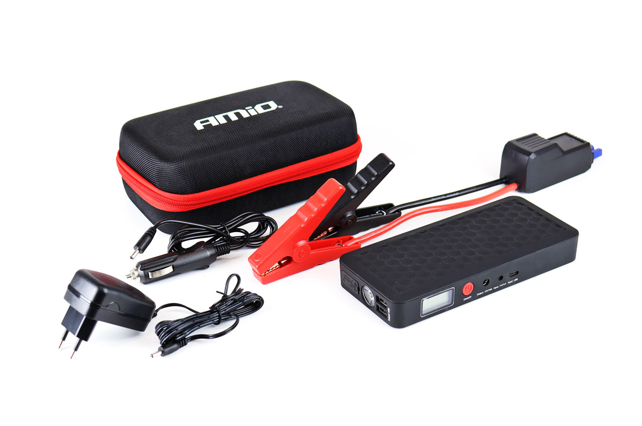 Εικόνα 8 από 9 — Amio – ΕΚΚΙΝΗΤΗΣ ΜΠΑΤΑΡΙΑΣ – STARTER POWERBANK / BOOSTER / STARTER SJ-02 12V 800A ΜΕ ΟΘΟΝΗ LCD – 1 ΤΕΜ. (02524/AM)