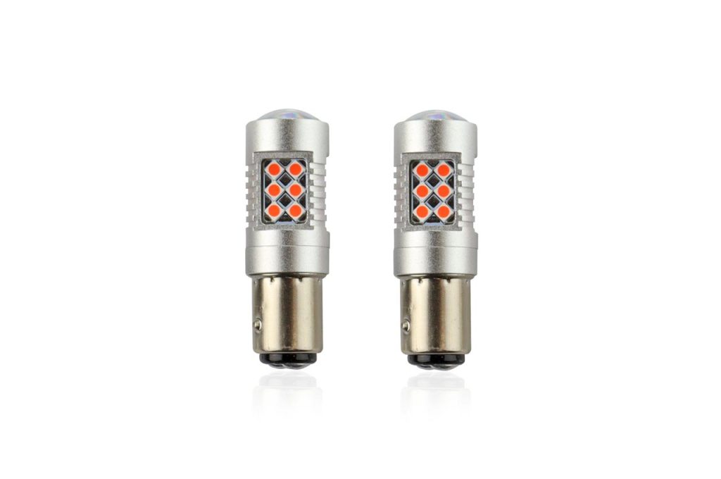 Εικόνα 3 από 4 — Amio – PR21/5W 12/24V 1,3/1,7W 6.000k LED 24xSMD3030 CAN-BUS ΚΟΚΚΙΝΟ 18x56mm 2ΤΕΜ. (02579/AM)