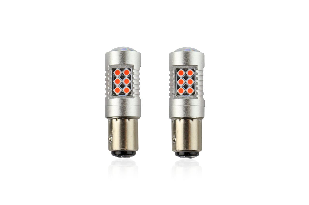 Εικόνα 3 από 4 — Amio – PR21/5W 12/24V 1,3/1,7W 6.000k LED 24xSMD3030 CAN-BUS ΚΟΚΚΙΝΟ 18x56mm 2ΤΕΜ. (02579/AM)