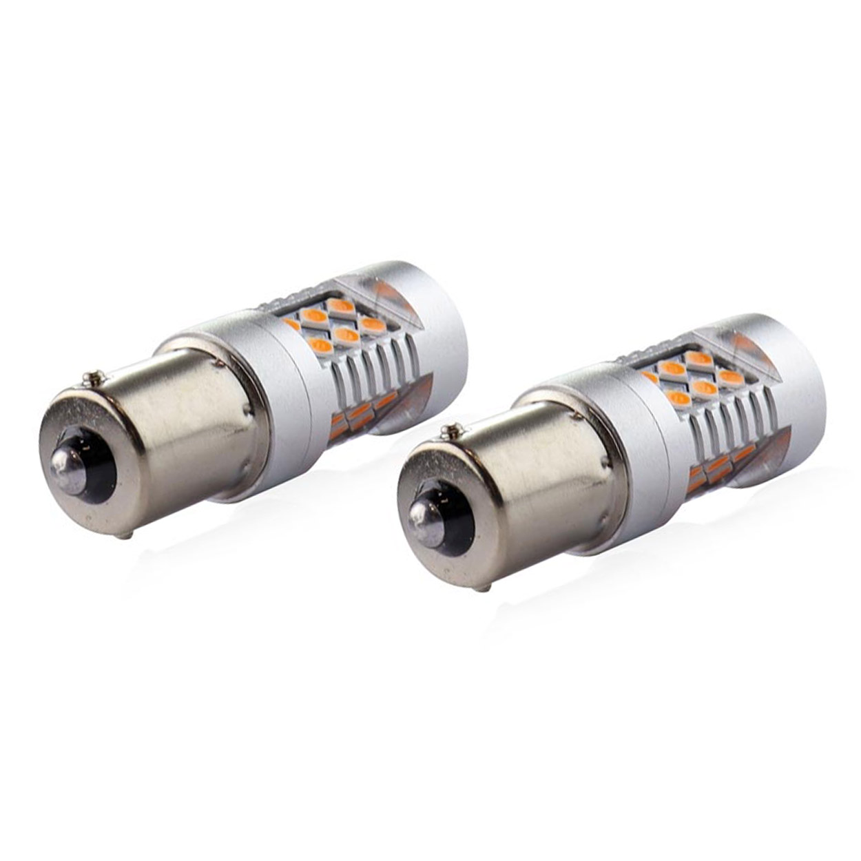 Εικόνα 2 από 2 — Amio – PY21W 12/24V 6.000k 0.54A – 6.48W 800lm LED 24xSMD3030 CAN-BUS ΠΟΡΤΟΚΑΛΙ 18x56mm -2 ΤΕΜ. (02580/AM)