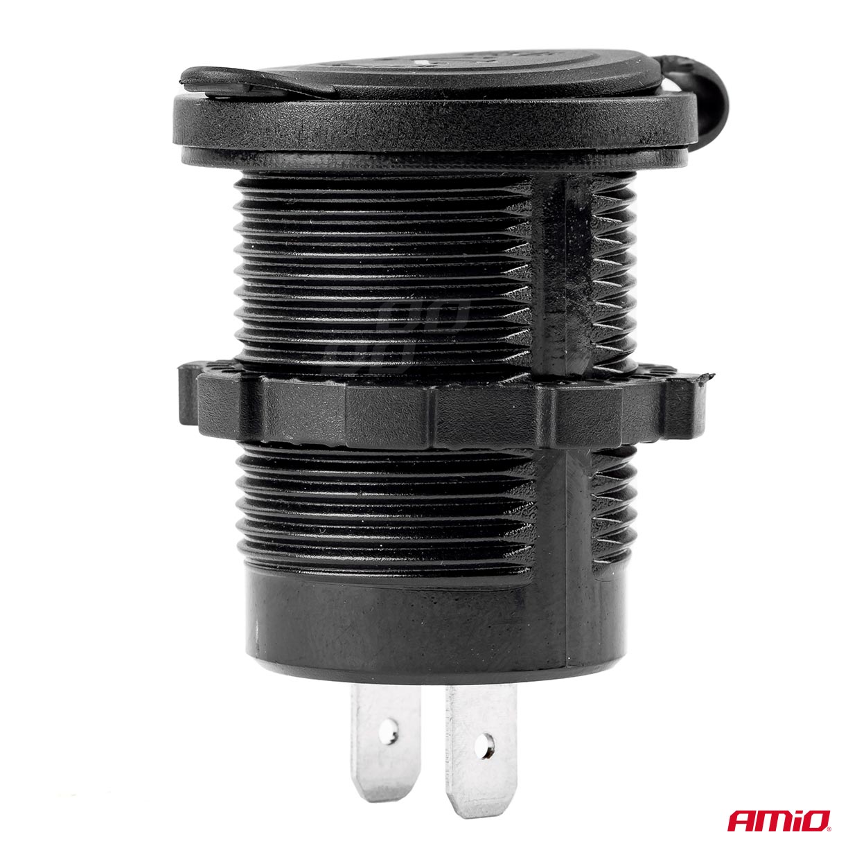 Εικόνα 2 από 4 — Amio – ΠΡΙΖΑ ΜΕ 2 ΘΥΡΕΣ USB 12/24V – 2x5V/2.1A Φ37mmX51mm MOD-04 – 1 τεμ. (02854/AM)