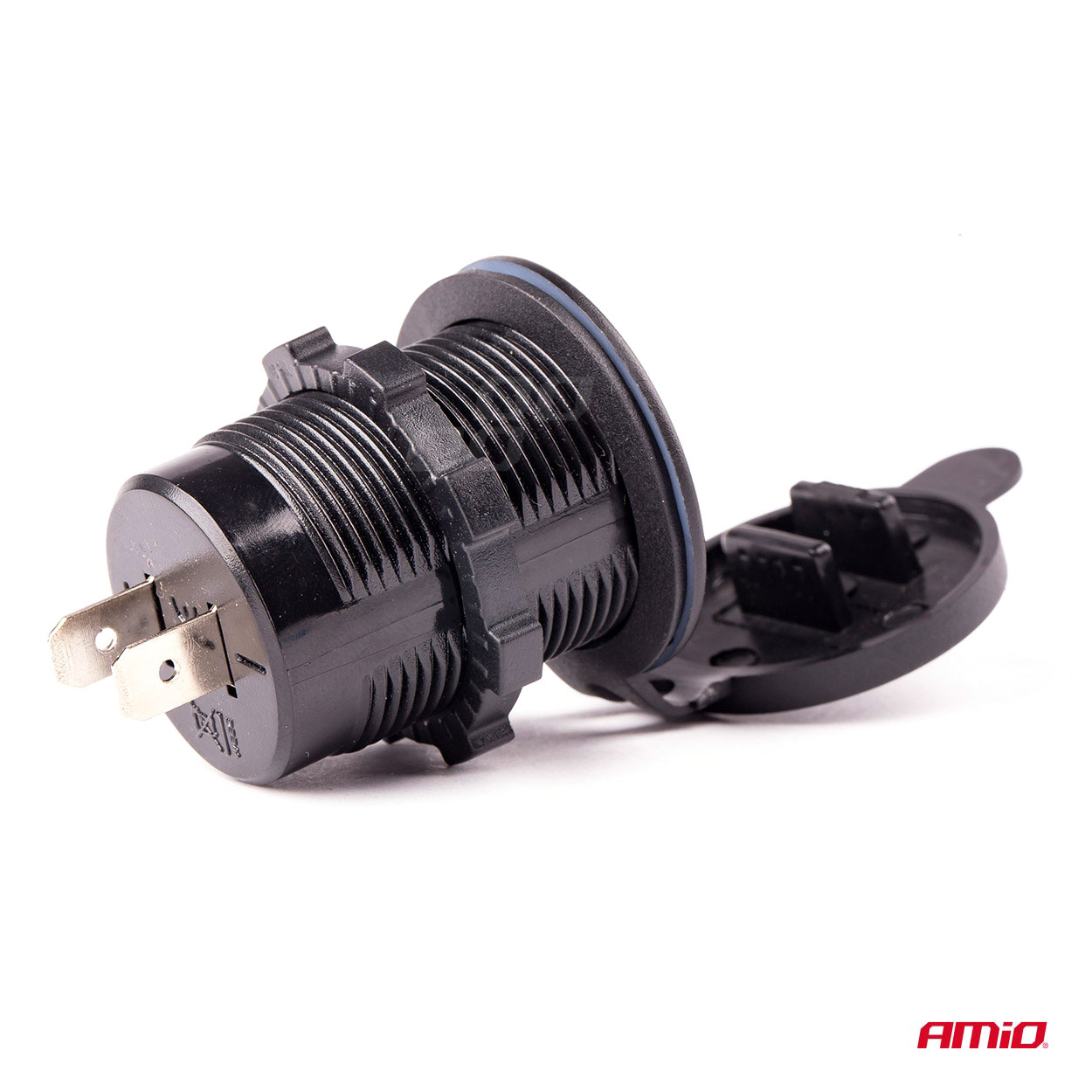 Εικόνα 3 από 4 — Amio – ΠΡΙΖΑ ΦΟΡΤΙΣΗΣ ΜΕ 2 ΘΥΡΕΣ USB 12/24V 3.0A Φ37mmX51mm QUICK CHARGE 12/24V MOD-05 – 1 τεμ. (02855/AM)