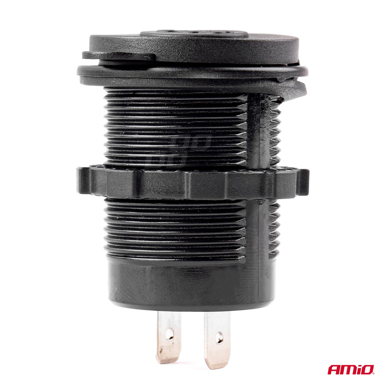 Εικόνα 2 από 4 — Amio – ΠΡΙΖΑ ΦΟΡΤΙΣΗΣ ΜΕ 2 ΘΥΡΕΣ USB 12/24V 3.0A Φ37mmX51mm QUICK CHARGE 12/24V MOD-05 – 1 τεμ. (02855/AM)