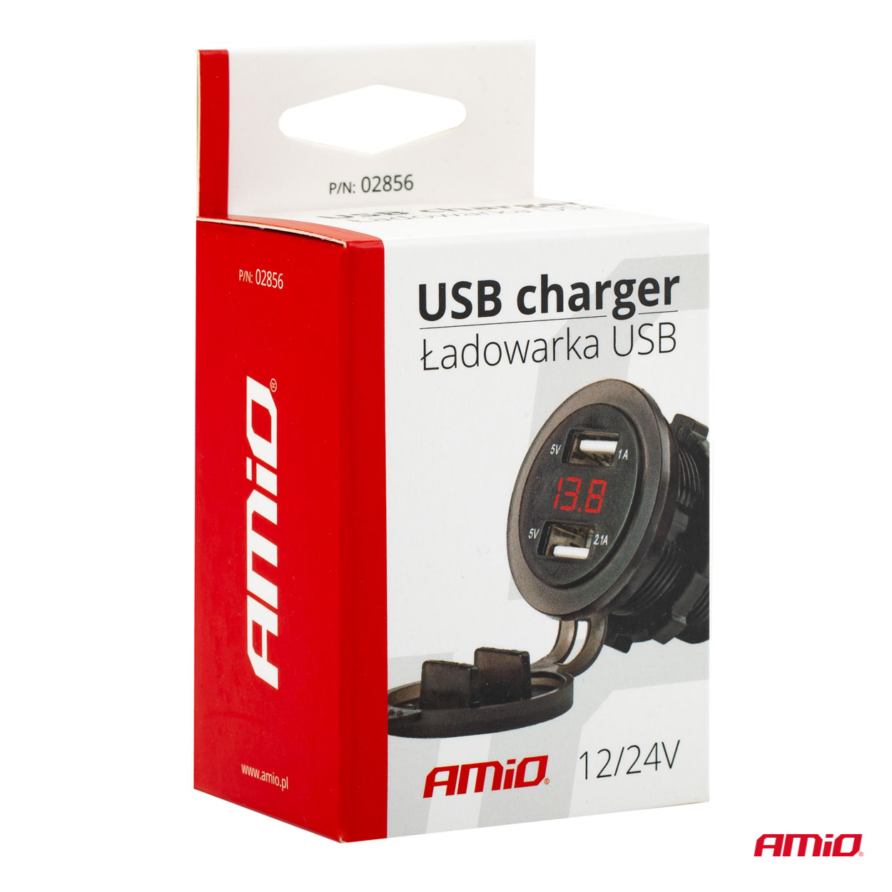 Εικόνα 5 από 5 — Amio – ΠΡΙΖΑ ΦΟΡΤΙΣΗΣ ΜΕ 2 ΘΥΡΕΣ USB ΨΗΦΙΑΚΟ ΒΟΛΤΟΜΕΤΡΟ ΜΕ ΚΑΠΑΚΙ ΜΑΥΡΗ 12/24V 5V 3.1A MOD-6 -1 ΤΕΜ. (02856/AM)