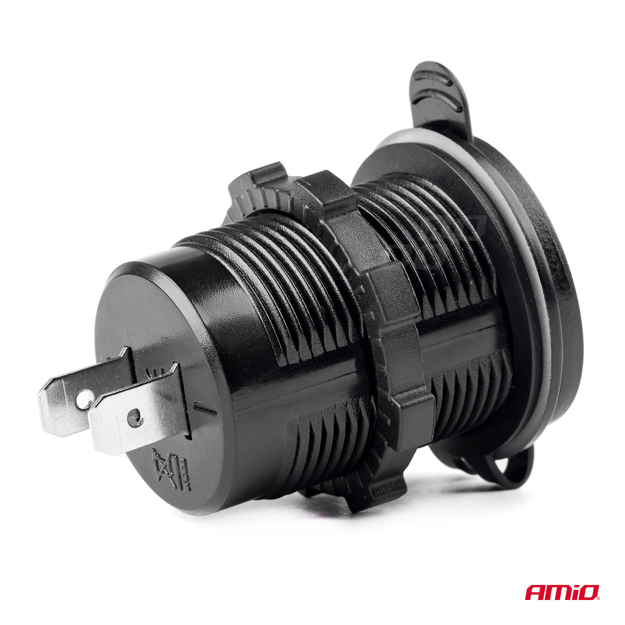 Εικόνα 2 από 4 — Amio – ΠΡΙΖΑ ΦΟΡΤΙΣΤΗΣ USB + TYPE C QUICK CHARGE 12/24V Φ37mmX51mm MOD-08 – 1 τεμ. (02858/AM)