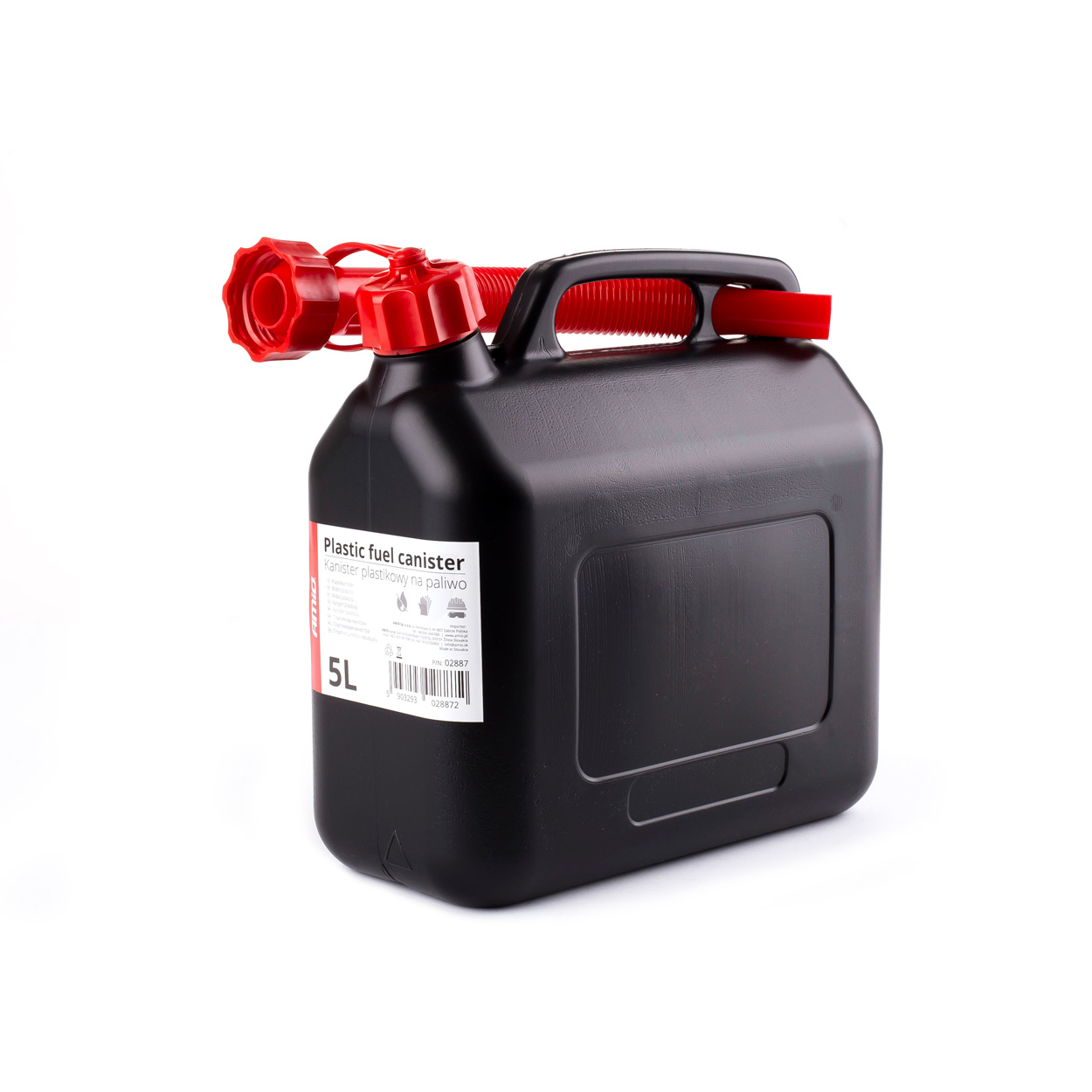 Εικόνα 1 από 5 — Amio – ΜΠΕΤΟΝΙ ΠΛΑΣΤΙΚΟ 5L ΜΑΥΡΟ ΜΕ ΚΟΚΚΙΝΟ ΣΤΟΜΙΟ – 1 τεμ. (02887/AM)