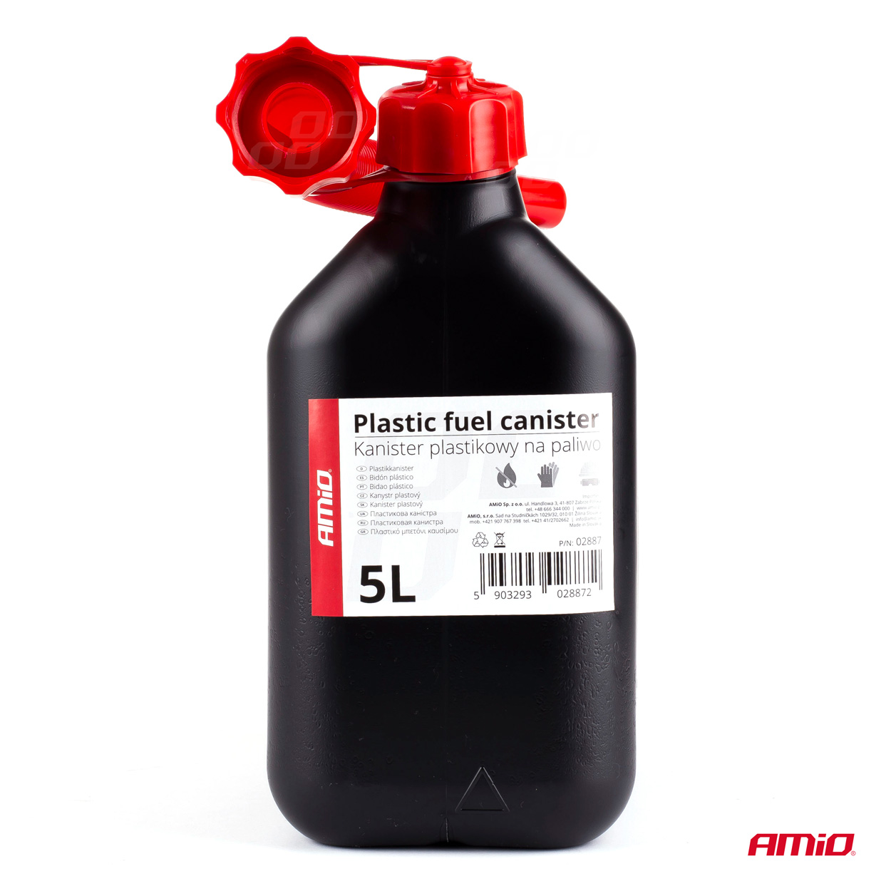 Εικόνα 5 από 5 — Amio – ΜΠΕΤΟΝΙ ΠΛΑΣΤΙΚΟ 5L ΜΑΥΡΟ ΜΕ ΚΟΚΚΙΝΟ ΣΤΟΜΙΟ – 1 τεμ. (02887/AM)