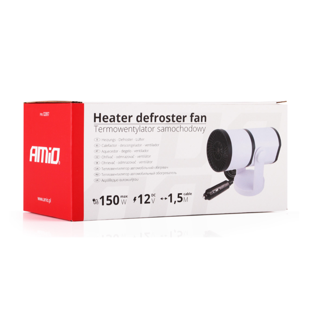 Εικόνα 5 από 5 — Amio – ΑΕΡΟΘΕΡΜΟ ΑΝΑΠΤΗΡΑ ΛΕΥΚΟ 12V – 150W (ΚΑΛΩΔΙΟ 150 cm)​ – 1 TEM. (02897/AM)