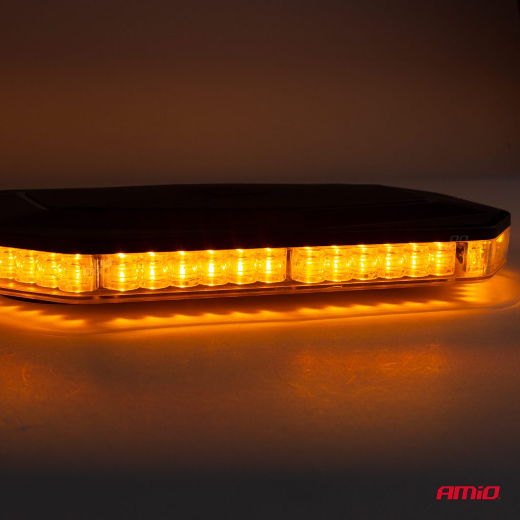 Εικόνα 3 από 8 — Amio – ΦΑΡΟΣ/ΜΠΑΡΑ 12>24V 48SMD LED ΠΟΡΤΟΚΑΛΙ ΜΕ ΦΙΣ ΑΝΑΠΤΗΡΑ & ΜΑΓΝΗΤΙΚΗ ΒΑΣΗ 293x171x46mm​ -1 ΤΕΜ. (02920/AM)
