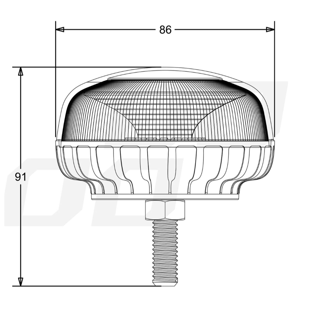 Εικόνα 5 από 6 — Amio – ΦΑΡΟΣ LED MINI 12/24V 18SMD ΒΙΔΩΤΟΣ ΠΟΡΤΟΚΑΛΙ 91x86mm – 1 TEM. (02923/AM)