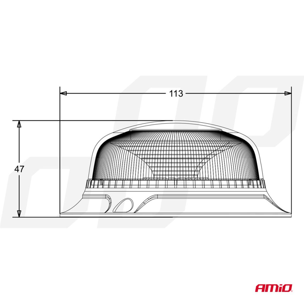 Εικόνα 6 από 9 — Amio – ΦΑΡΟΣ LED MINI FLAT 12/24V 18SMD IP56 ΠΟΡΤΟΚΑΛΙ ΒΙΔΩΤΟΣ 113x47mm -1 ΤΕΜ. (02927/AM)