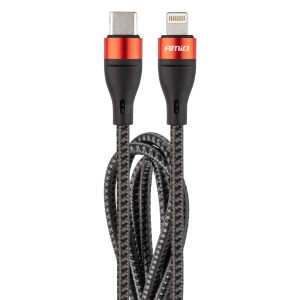 Amio - ΚΑΛΩΔΙΟ ΦΟΡΤΙΣΗΣ ΚΑΙ ΣΥΓΧΡΟΝΙΣΜΟΥ USB TYPE C ΣΕ APPLE LIGHTNING 100cm 2.4A UC-17 - 1 ΤΕΜ. (02929/AM)