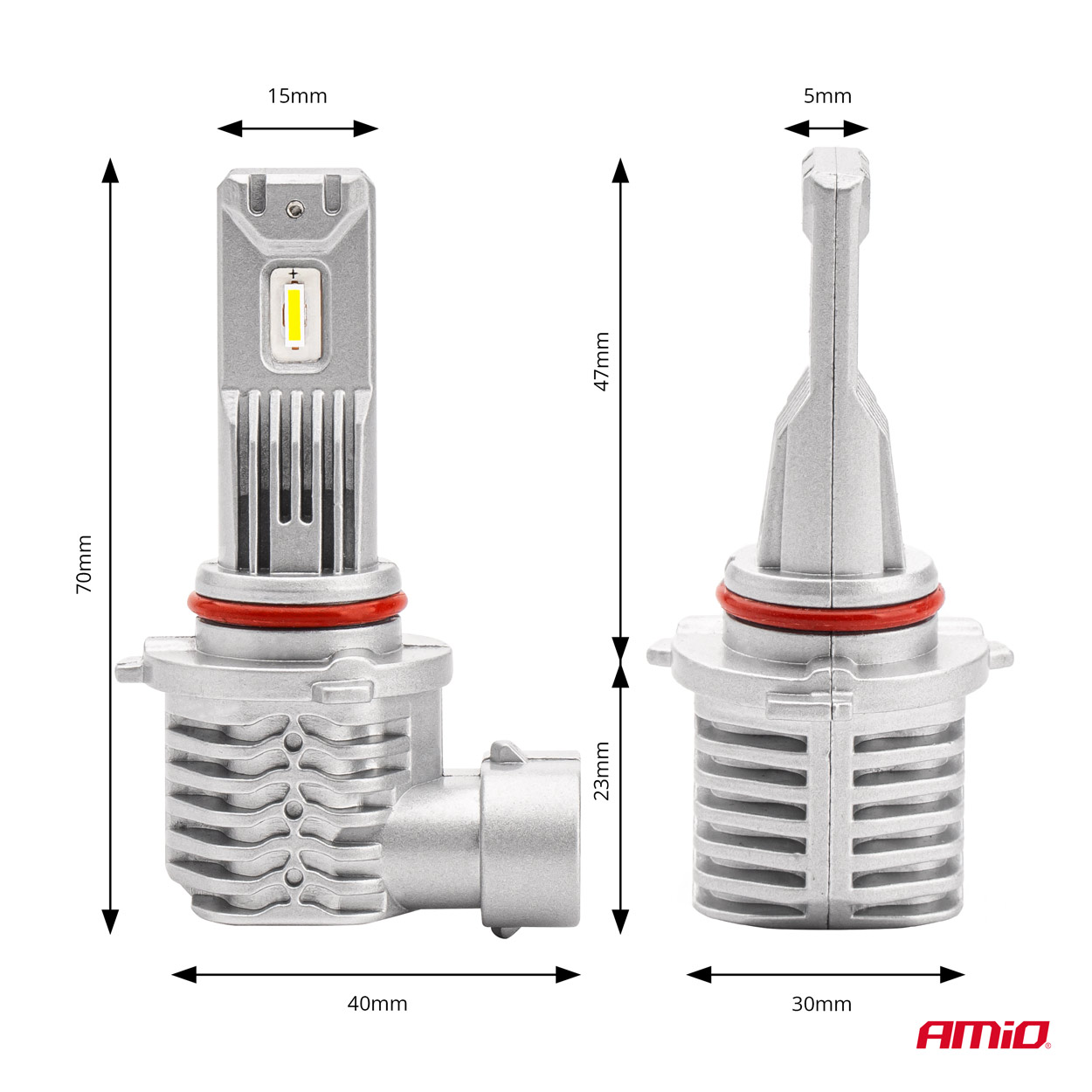 Εικόνα 5 από 7 — Amio – ΛΑΜΠΕΣ LED HΒ3 10-16V 40W 6.500K 4400lm (ΨΥΚΤΡΑ) X1 SERIES – 2ΤΕΜ. (02968/AM)
