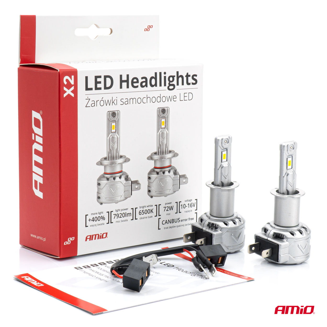 Εικόνα 6 από 6 — Amio – ΛΑΜΠΕΣ LED H3 10-16V 72W 6.500K 7920lm CAN BUS (ME ΑΝΕΜΙΣΤΗΡΑΚΙ) X2 SERIES – 2ΤΕΜ. (02971/AM)