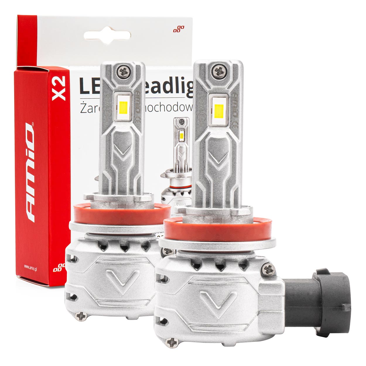 Εικόνα 1 από 6 — Amio – ΛΑΜΠΕΣ LED H8/H9/H11 10-16V 72W 6.500K 7920lm CAN-BUS (ΑΝΕΜΙΣΤΗΡΑΚΙ) X2 SERIES – 2ΤΕΜ. (02974/AM)