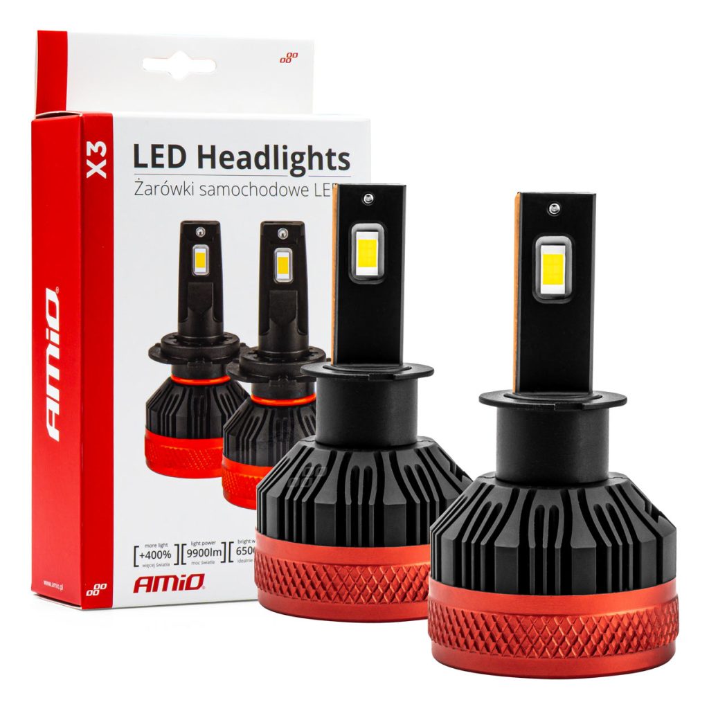 Εικόνα 1 από 8 — Amio – ΛΑΜΠΕΣ LED H3 10-16V 90W 6.500K 9900lm CAN BUS (ME ΑΝΕΜΙΣΤΗΡΑΚΙ) X3 SERIES – 2ΤΕΜ. (02978/AM)