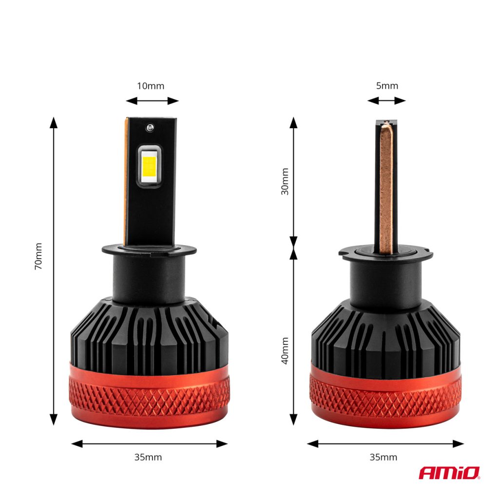 Εικόνα 3 από 8 — Amio – ΛΑΜΠΕΣ LED H3 10-16V 90W 6.500K 9900lm CAN BUS (ME ΑΝΕΜΙΣΤΗΡΑΚΙ) X3 SERIES – 2ΤΕΜ. (02978/AM)