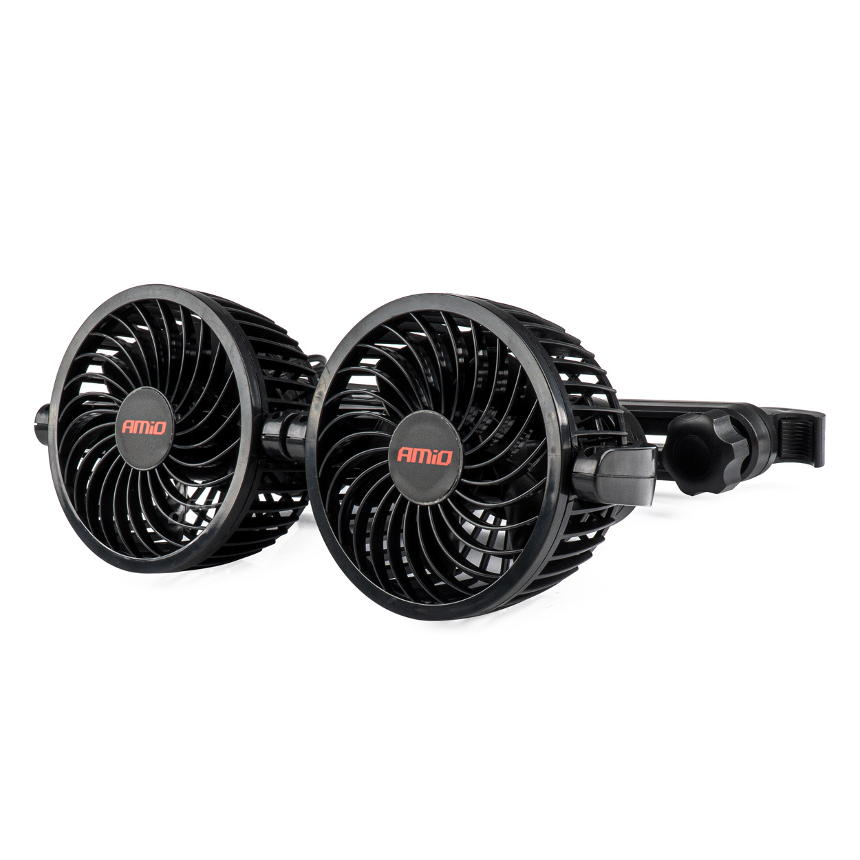 Εικόνα 1 από 7 — Amio – ΑΝΕΜΙΣΤΗΡΑΣ ΔΙΠΛΟΣ 12V 2χ4”(10,8cm) ΜΕ ΦΙΣ ΑΝΑΠΤΗΡΑ 2 ΤΑΧΥΤΗΤΩΝ & ΣΤΗΡΙΞΗ ΣΤΟ ΠΡΟΣΚΕΦΑΛΟ – 1 TEM. (03008/AM)