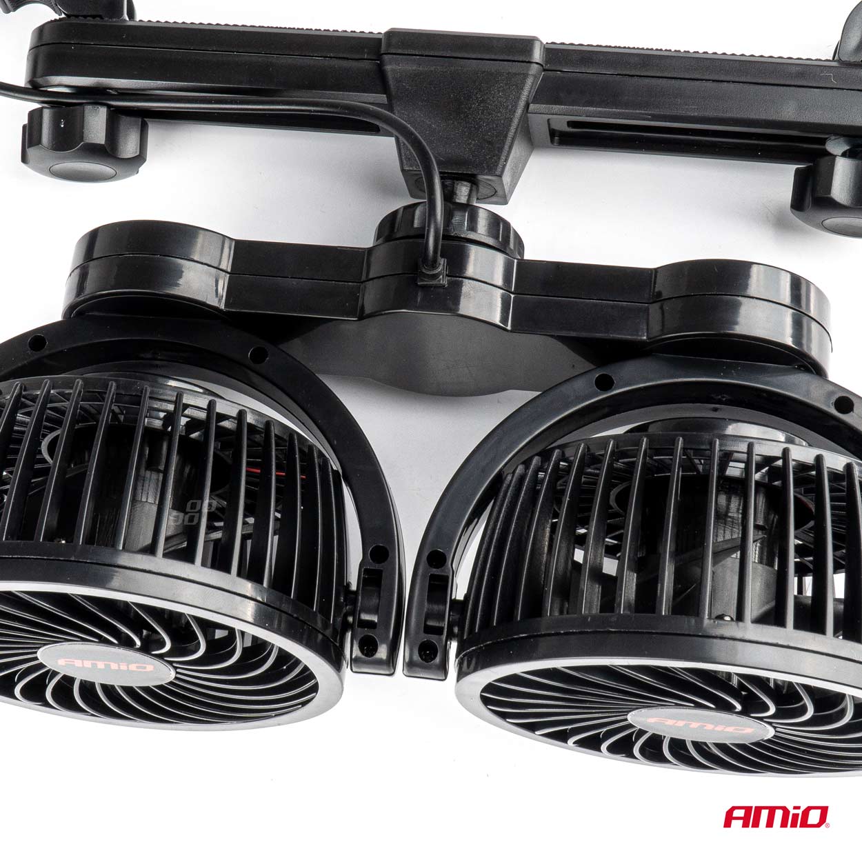 Εικόνα 3 από 7 — Amio – ΑΝΕΜΙΣΤΗΡΑΣ ΔΙΠΛΟΣ 12V 2χ4”(10,8cm) ΜΕ ΦΙΣ ΑΝΑΠΤΗΡΑ 2 ΤΑΧΥΤΗΤΩΝ & ΣΤΗΡΙΞΗ ΣΤΟ ΠΡΟΣΚΕΦΑΛΟ – 1 TEM. (03008/AM)