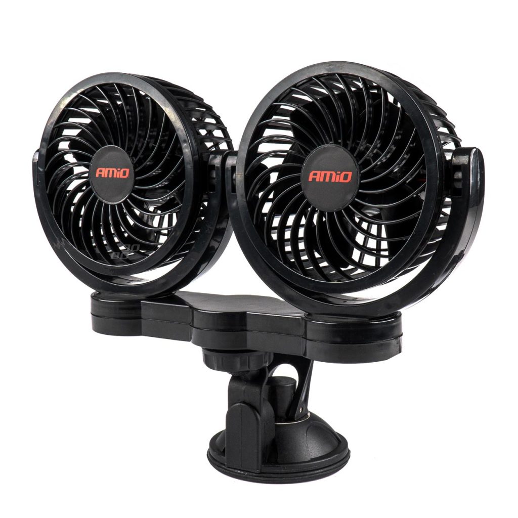 Εικόνα 1 από 7 — Amio – ΑΝΕΜΙΣΤΗΡΑΣ ΔΙΠΛΟΣ 12V 2χ4”(10,8cm) ΜΕ ΦΙΣ ΑΝΑΠΤΗΡΑ/2 ΤΑΧΥΤΗΤΩΝ/ ΜΕ ΒΕΝΤΟΥΖΑ PRO SERIES – 1 TEM. (03010/AM)