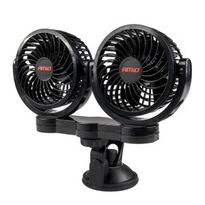Amio - ΑΝΕΜΙΣΤΗΡΑΣ ΔΙΠΛΟΣ 12V 2χ4''(10,8cm) ΜΕ ΦΙΣ ΑΝΑΠΤΗΡΑ/2 ΤΑΧΥΤΗΤΩΝ/ ΜΕ ΒΕΝΤΟΥΖΑ PRO SERIES - 1 TEM. (03010/AM)