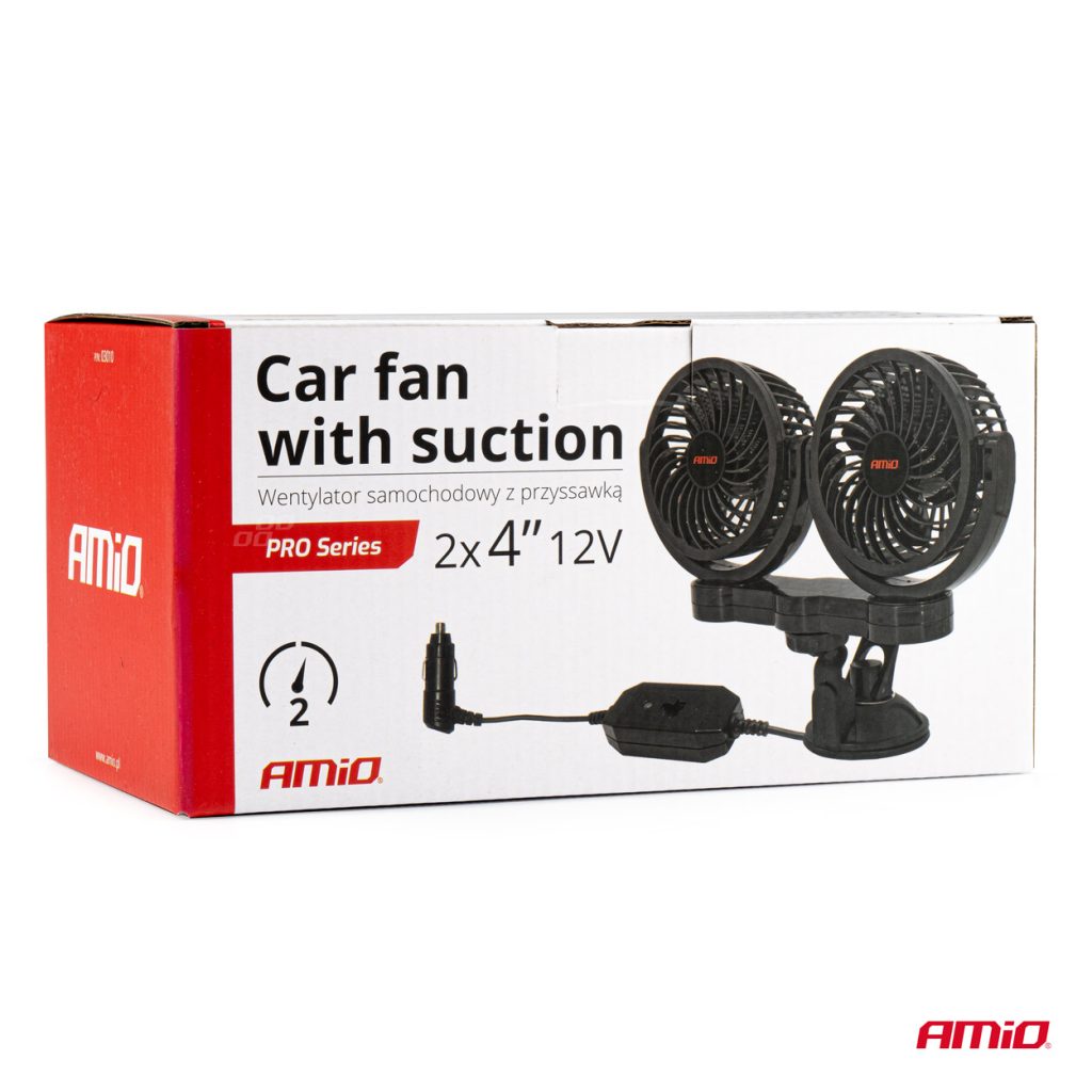 Εικόνα 7 από 7 — Amio – ΑΝΕΜΙΣΤΗΡΑΣ ΔΙΠΛΟΣ 12V 2χ4”(10,8cm) ΜΕ ΦΙΣ ΑΝΑΠΤΗΡΑ/2 ΤΑΧΥΤΗΤΩΝ/ ΜΕ ΒΕΝΤΟΥΖΑ PRO SERIES – 1 TEM. (03010/AM)