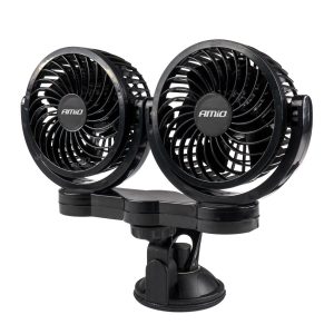 Amio - ΑΝΕΜΙΣΤΗΡΑΣ ΔΙΠΛΟΣ 24V 2χ4''(10,8cm) ΜΕ ΦΙΣ ΑΝΑΠΤΗΡΑ 2 ΤΑΧΥΤΗΤΩΝ ΜΕ ΒΕΝΤΟΥΖΑ PRO SERIES - 1 ΤΕΜ. (03011/AM)