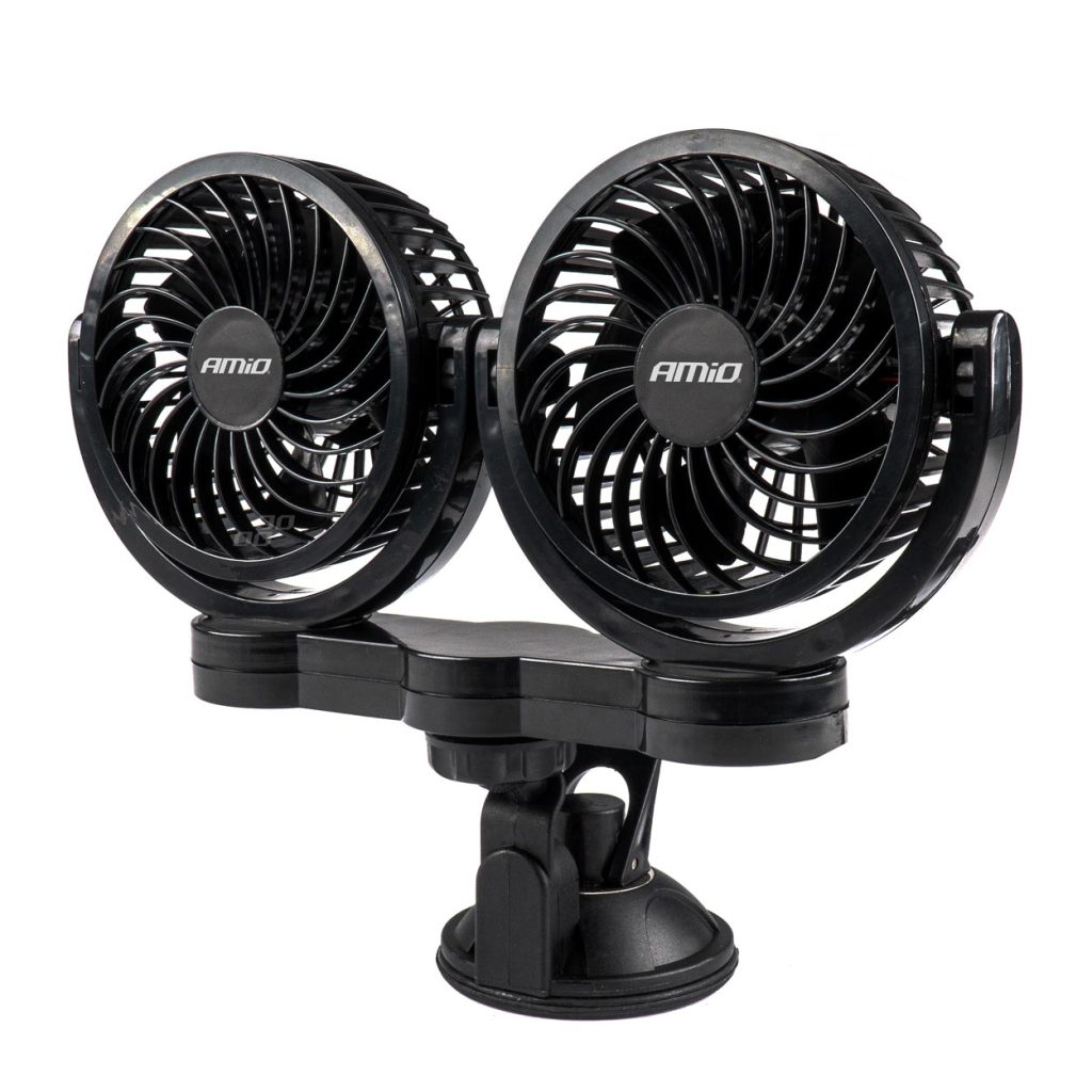 Εικόνα 1 από 7 — Amio – ΑΝΕΜΙΣΤΗΡΑΣ ΔΙΠΛΟΣ 24V 2χ4”(10,8cm) ΜΕ ΦΙΣ ΑΝΑΠΤΗΡΑ 2 ΤΑΧΥΤΗΤΩΝ ΜΕ ΒΕΝΤΟΥΖΑ PRO SERIES – 1 ΤΕΜ. (03011/AM)