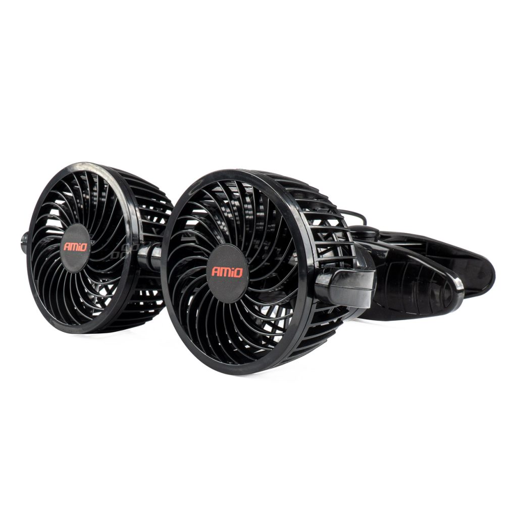Εικόνα 1 από 6 — Amio – ΑΝΕΜΙΣΤΗΡΑΣ ΔΙΠΛΟΣ 12V 2χ4”(10,8cm) ΜΕ ΦΙΣ ΑΝΑΠΤΗΡΑ/2 ΤΑΧΥΤΗΤΩΝ/ ΜΕ ΜΑΝΤΑΛΑΚΙ PRO SERIES – 1 TEM. (03012/AM)