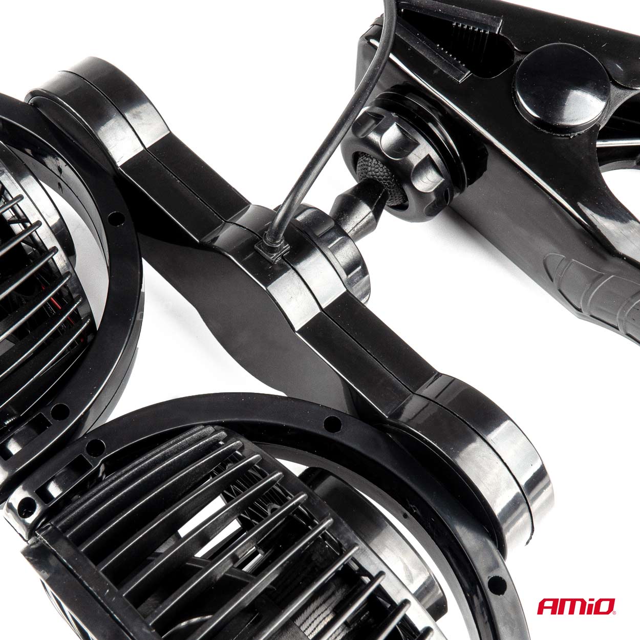Εικόνα 2 από 6 — Amio – ΑΝΕΜΙΣΤΗΡΑΣ ΔΙΠΛΟΣ 12V 2χ4”(10,8cm) ΜΕ ΦΙΣ ΑΝΑΠΤΗΡΑ/2 ΤΑΧΥΤΗΤΩΝ/ ΜΕ ΜΑΝΤΑΛΑΚΙ PRO SERIES – 1 TEM. (03012/AM)