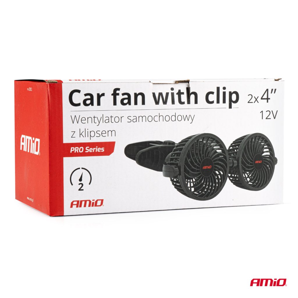 Εικόνα 6 από 6 — Amio – ΑΝΕΜΙΣΤΗΡΑΣ ΔΙΠΛΟΣ 12V 2χ4”(10,8cm) ΜΕ ΦΙΣ ΑΝΑΠΤΗΡΑ/2 ΤΑΧΥΤΗΤΩΝ/ ΜΕ ΜΑΝΤΑΛΑΚΙ PRO SERIES – 1 TEM. (03012/AM)
