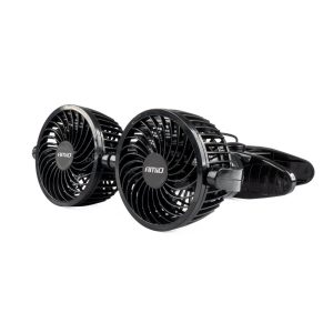 Amio - ΑΝΕΜΙΣΤΗΡΑΣ ΔΙΠΛΟΣ 24V 2χ4''(10,8cm) ΜΕ ΦΙΣ ΑΝΑΠΤΗΡΑ/2 ΤΑΧΥΤΗΤΩΝ/ ΜΕ ΜΑΝΤΑΛΑΚΙ PRO SERIES - 1 ΤΕΜ. (03013/AM)