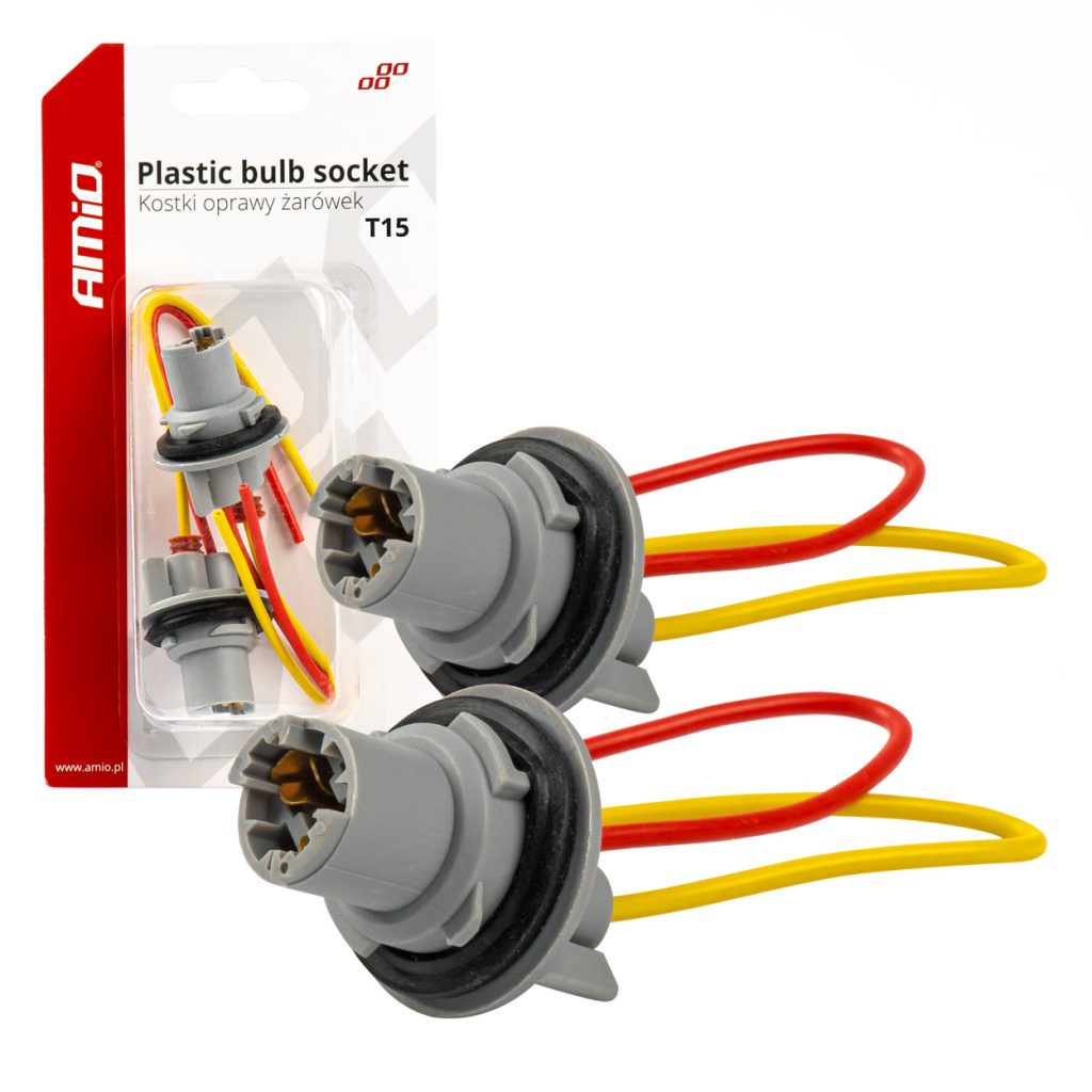 Εικόνα 1 από 3 — Amio – ΦΙΣΑ 12/24V ΓΙΑ ΛΑΜΠΕΣ T15/W5W/W16W ME ΚΑΛΩΔΙΟ – 2 ΤΕΜ. (03049/AM)