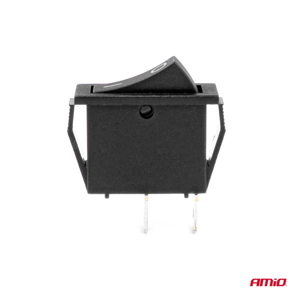 Εικόνα 3 από 5 — Amio – ΔΙΑΚΟΠΤΗΣ ON/OFF 2 ΕΠΑΦΩΝ 12V 20A 10mm x 26mm ΜΑΥΡΟΣ – 1 ΤΕΜ. (03081/AM)