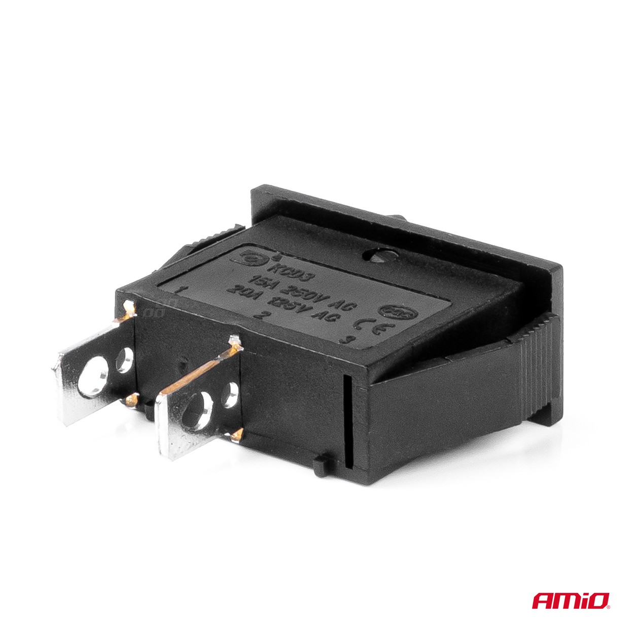 Εικόνα 4 από 5 — Amio – ΔΙΑΚΟΠΤΗΣ ON/OFF 2 ΕΠΑΦΩΝ 12V 20A 10mm x 26mm ΜΑΥΡΟΣ – 1 ΤΕΜ. (03081/AM)