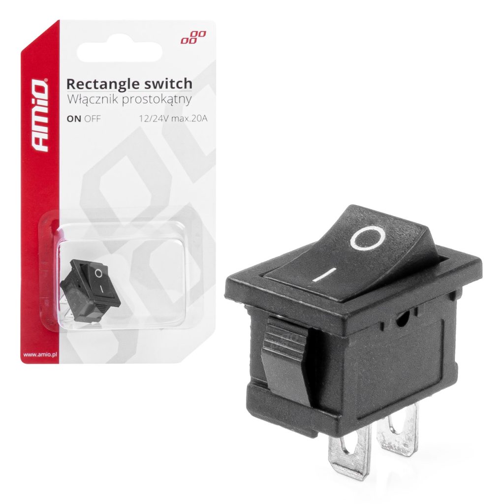Εικόνα 1 από 5 — Amio – ΔΙΑΚΟΠΤΗΣ ON/OFF 3 ΕΠΑΦΩΝ 12V 20A 12mm x 19mm ΜΑΥΡΟΣ – 1 ΤΕΜ. (03082/AM)