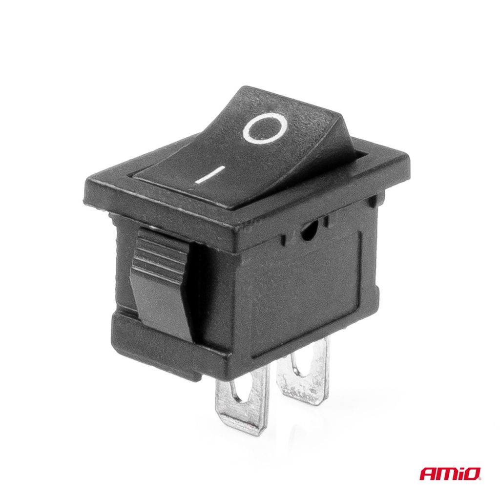 Εικόνα 2 από 5 — Amio – ΔΙΑΚΟΠΤΗΣ ON/OFF 3 ΕΠΑΦΩΝ 12V 20A 12mm x 19mm ΜΑΥΡΟΣ – 1 ΤΕΜ. (03082/AM)