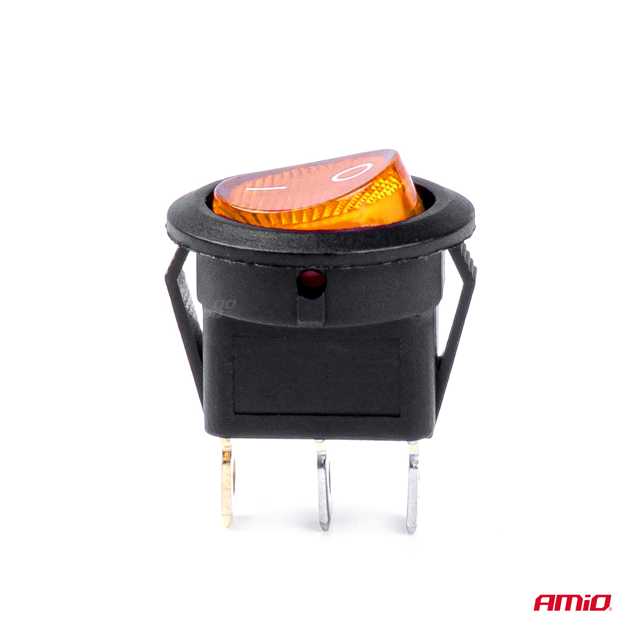 Εικόνα 3 από 5 — Amio – ΔΙΑΚΟΠΤΗΣ ON/OFF 3 ΕΠΑΦΩΝ 12/24V 20A ΣΤΡΟΓΓΥΛΟΣ ΜΕ ΚΙΤΡΙΝΟ ΦΩΤΙΣΜΟ – 1 ΤΕΜ. (03085/AM)