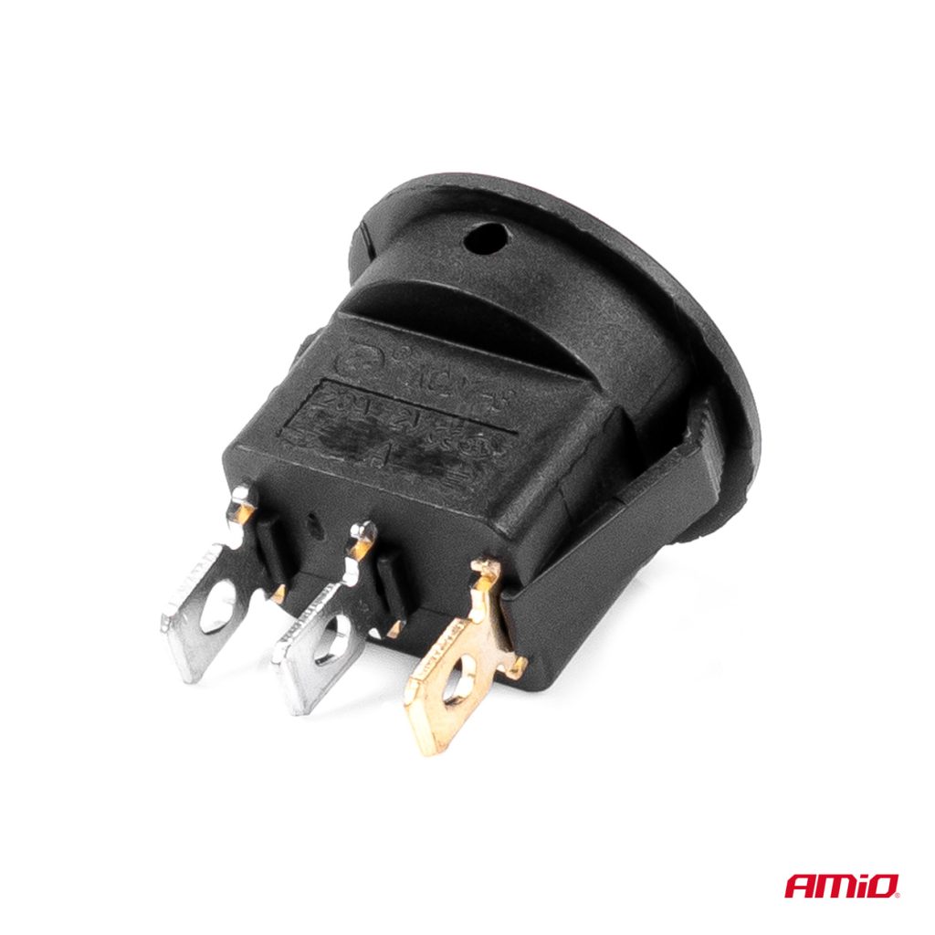 Εικόνα 4 από 5 — Amio – ΔΙΑΚΟΠΤΗΣ ON/OFF 3 ΕΠΑΦΩΝ 12/24V 20A ΣΤΡΟΓΓΥΛΟΣ ΜΕ ΚΟΚΚΙΝΟ ΦΩΤΙΣΜΟ – 1 ΤΕΜ. (03086/AM)