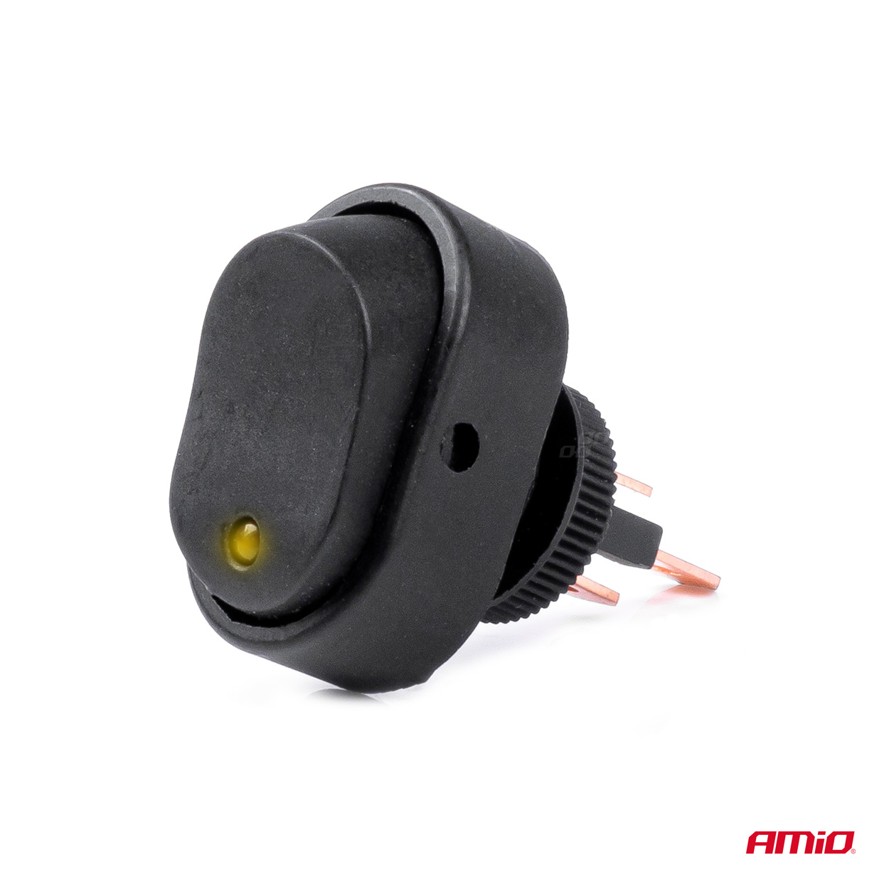 Εικόνα 5 από 6 — Amio – ΔΙΑΚΟΠΤΗΣ ON/OFF 3 ΕΠΑΦΩΝ ΜΕ LED ΚΙΤΡΙΝΟ 12/24V Φ12mm 30A ΜΕ ΣΠΕΙΡΩΜΑ ΟΒΑΛ – 1 ΤΕΜ. (03088/AM)