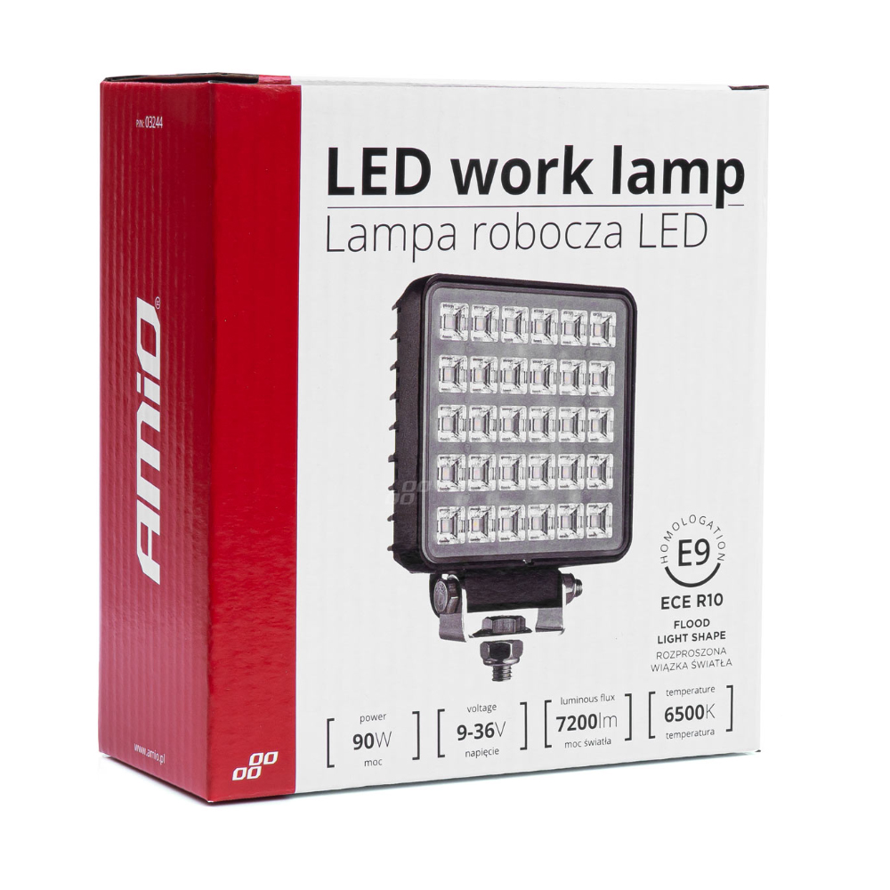 Εικόνα 4 από 4 — Amio – ΠΡΟΒΟΛΕΑΣ ΕΡΓΑΣΙΑΣ WORKING LAMP LED 30xSMD 90W 9-36V 7200lm 6500K 110x110x45mm AWL33 – 1ΤΕΜ. (03244/AM)