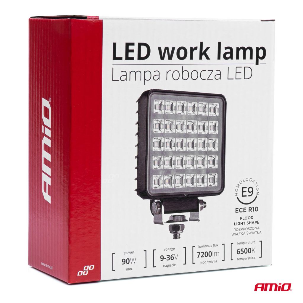 Εικόνα 4 από 4 — Amio – ΠΡΟΒΟΛΕΑΣ ΕΡΓΑΣΙΑΣ WORKING LAMP 30xSMD 90W 9-36V 110x110x42mm AWL34 – 1 TEM. (03245/AM)