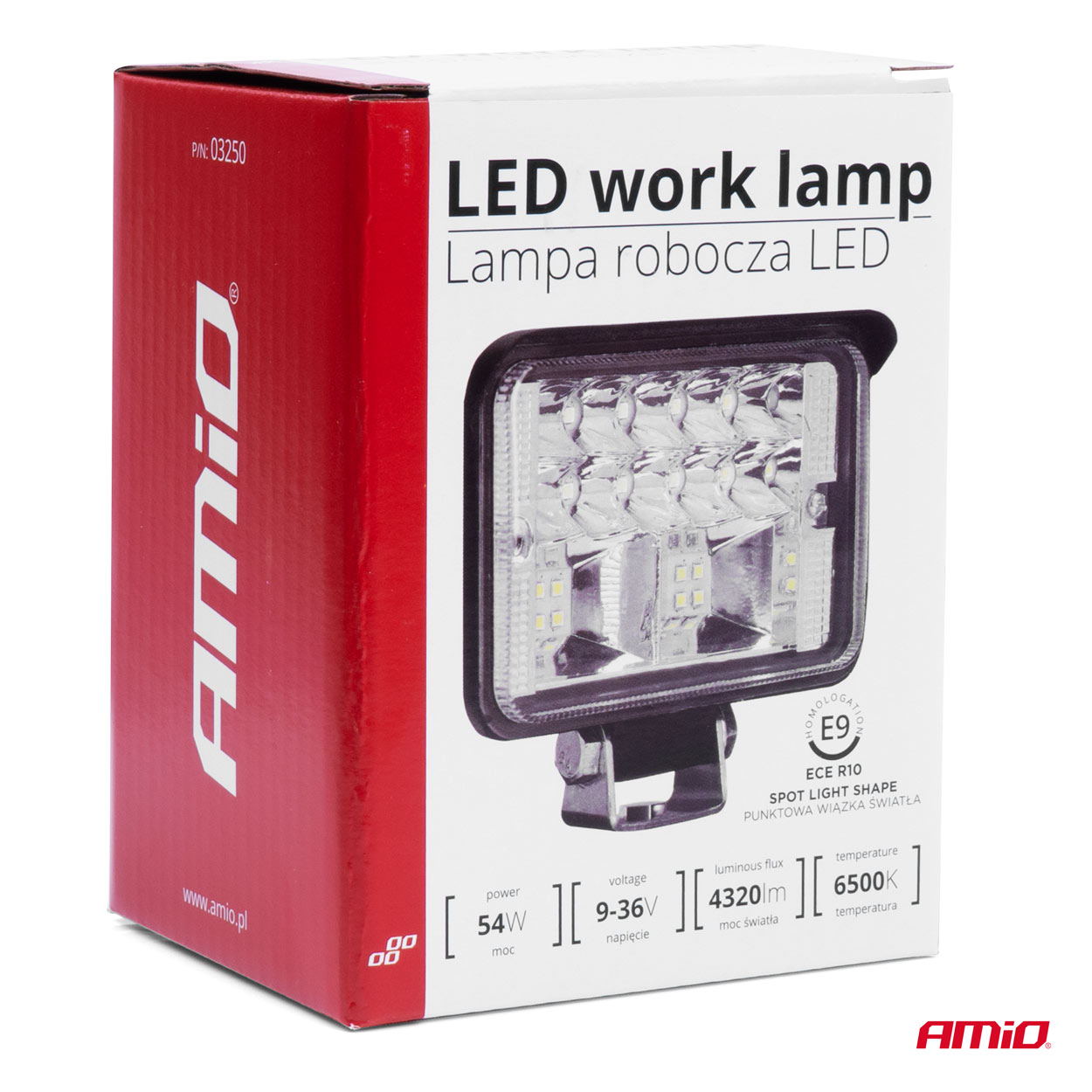 Εικόνα 4 από 4 — Amio – ΠΡΟΒΟΛΕΑΣ ΕΡΓΑΣΙΑΣ WORKING LAMP 18xSMD 54W 9-36V 110x80x60mm AWL39 – 1 TEM. (03250/AM)