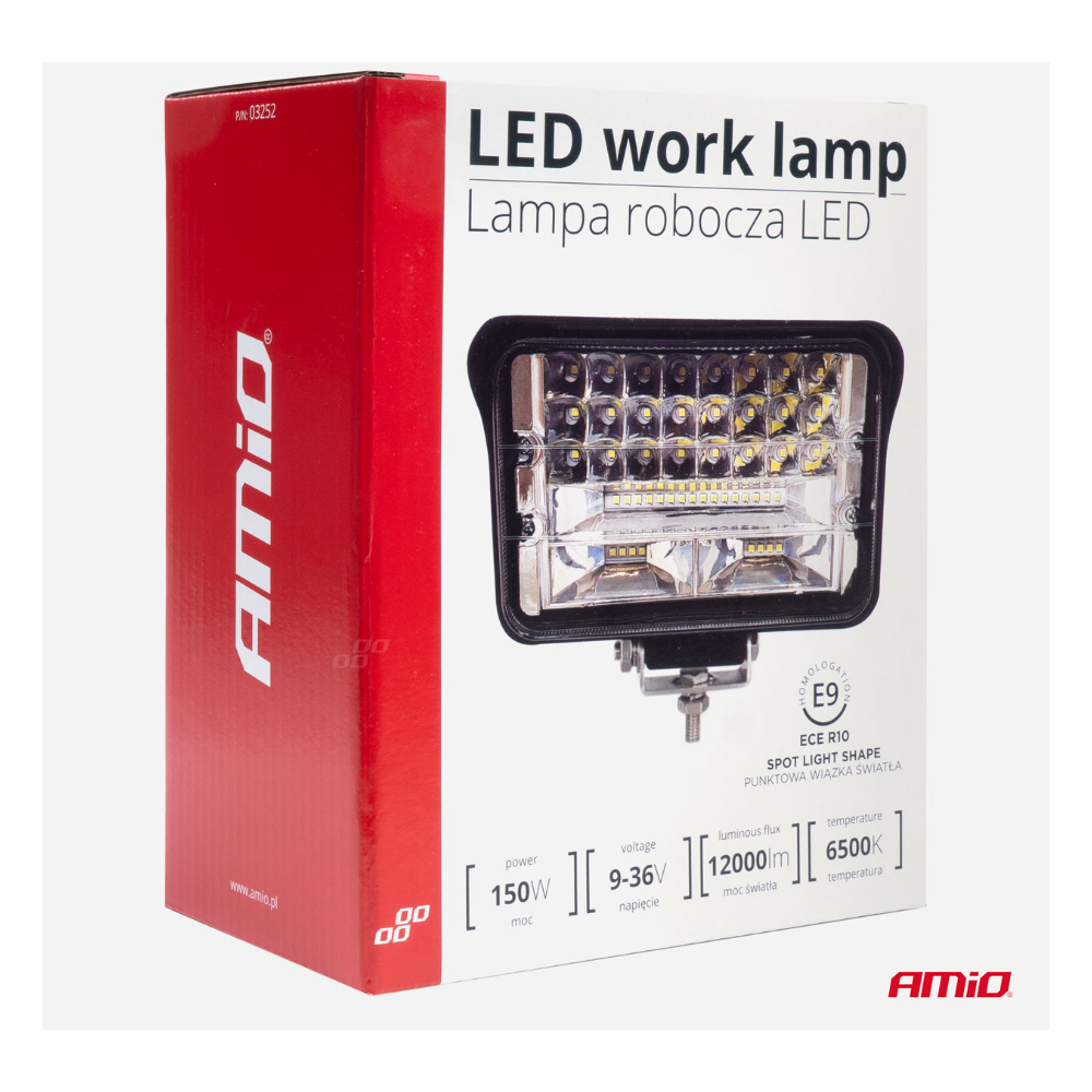 Εικόνα 5 από 5 — Amio – ΠΡΟΒΟΛΕΑΣ ΕΡΓΑΣΙΑΣ WORKING LAMP LED 50xSMD 150W 9-36V 12000lm 6500K 170x110x60mm AWL41 – 1 TEM. (03252/AM)