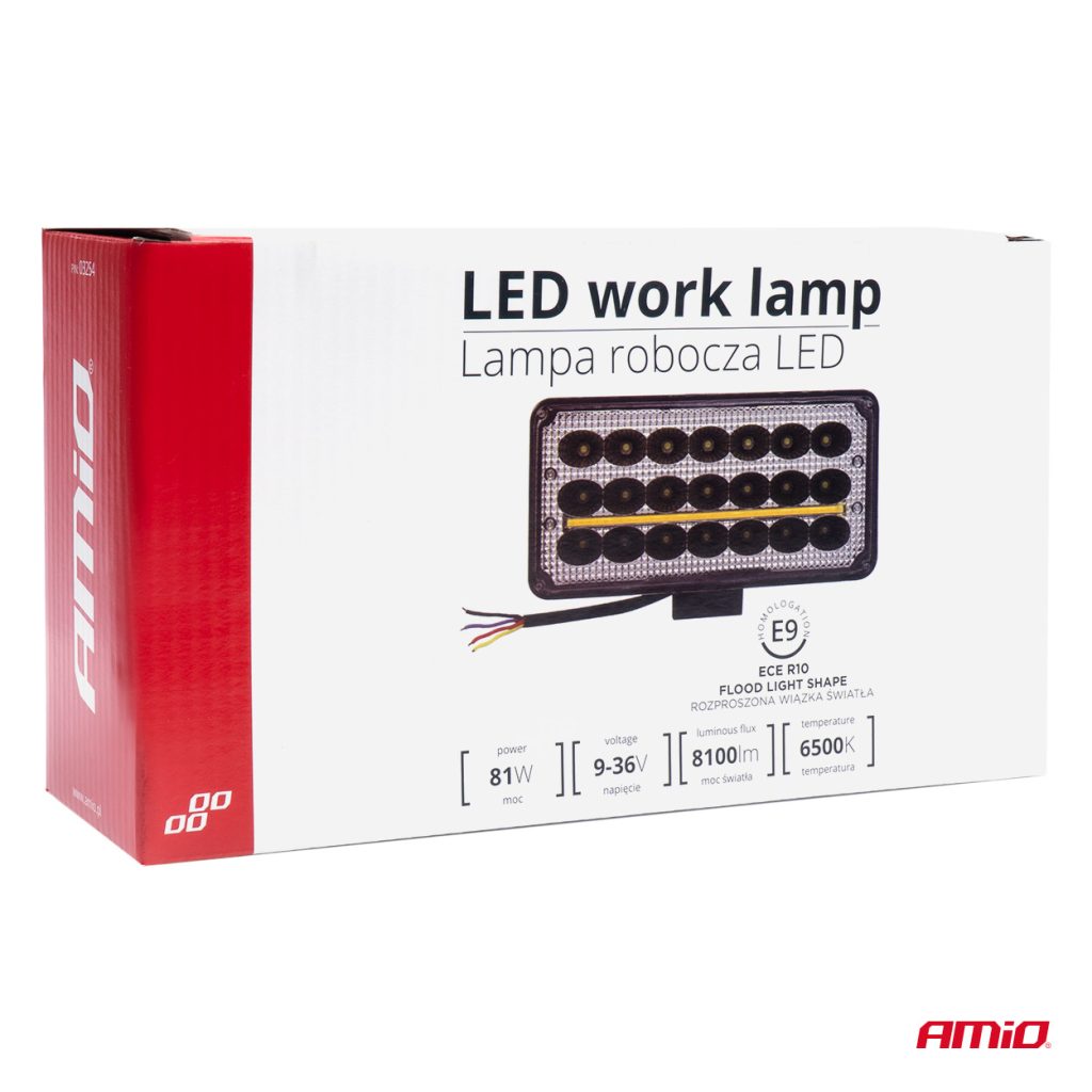 Εικόνα 5 από 5 — Amio – ΠΡΟΒΟΛΕΑΣ ΕΡΓΑΣΙΑΣ WORKING LAMP 27xSMD 81W 9-36V 225x110x60mm AWL43 – 1 TEM. (03254/AM)