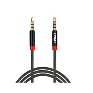 Amio - ΚΑΛΩΔΙΟ ΣΥΝΔΕΣΗΣ AUX MINI JACK>JACK 3,5mm 100cm - 1 TEM. (03269/AM)