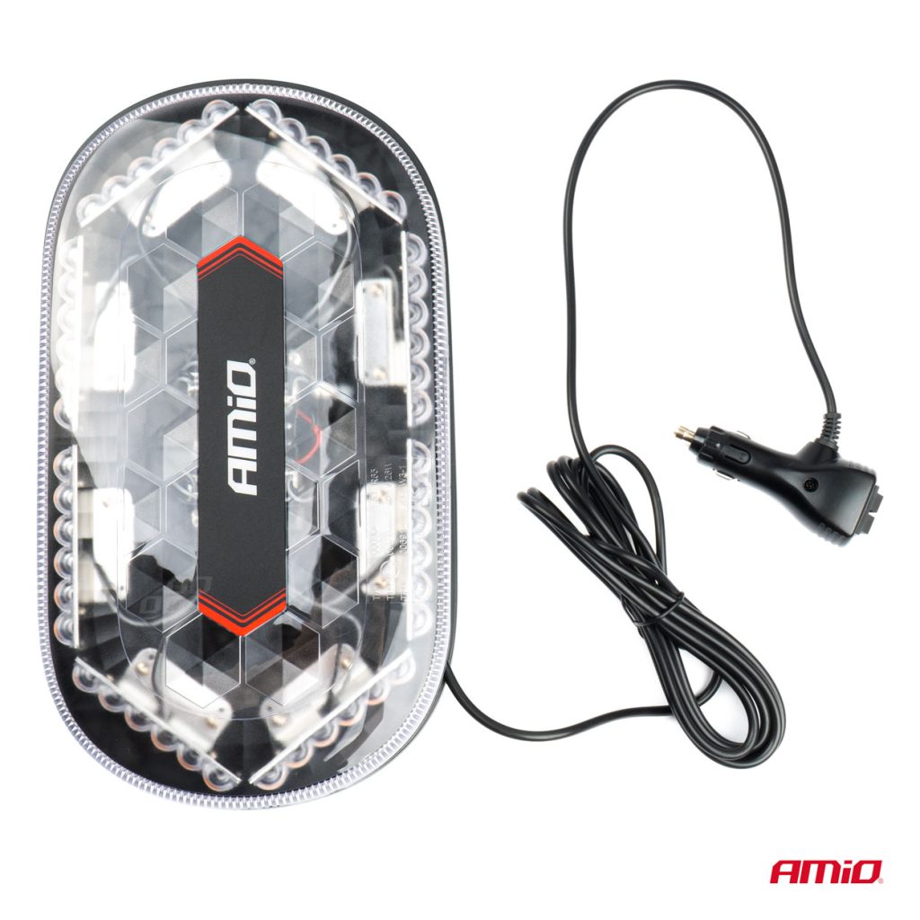 Εικόνα 5 από 10 — Amio – ΦΑΡΟΣ/ΜΠΑΡΑ MINI 12/24V 48SMD LED ΠΟΡΤΟΚΑΛΙ ΜΕ ΦΙΣ ΑΝΑΠΤΗΡΑ & ΜΑΓΝΗΤΙΚΗ ΒΑΣΗ 328x186x50mm – 1 ΤΕΜ. (03336/AM)