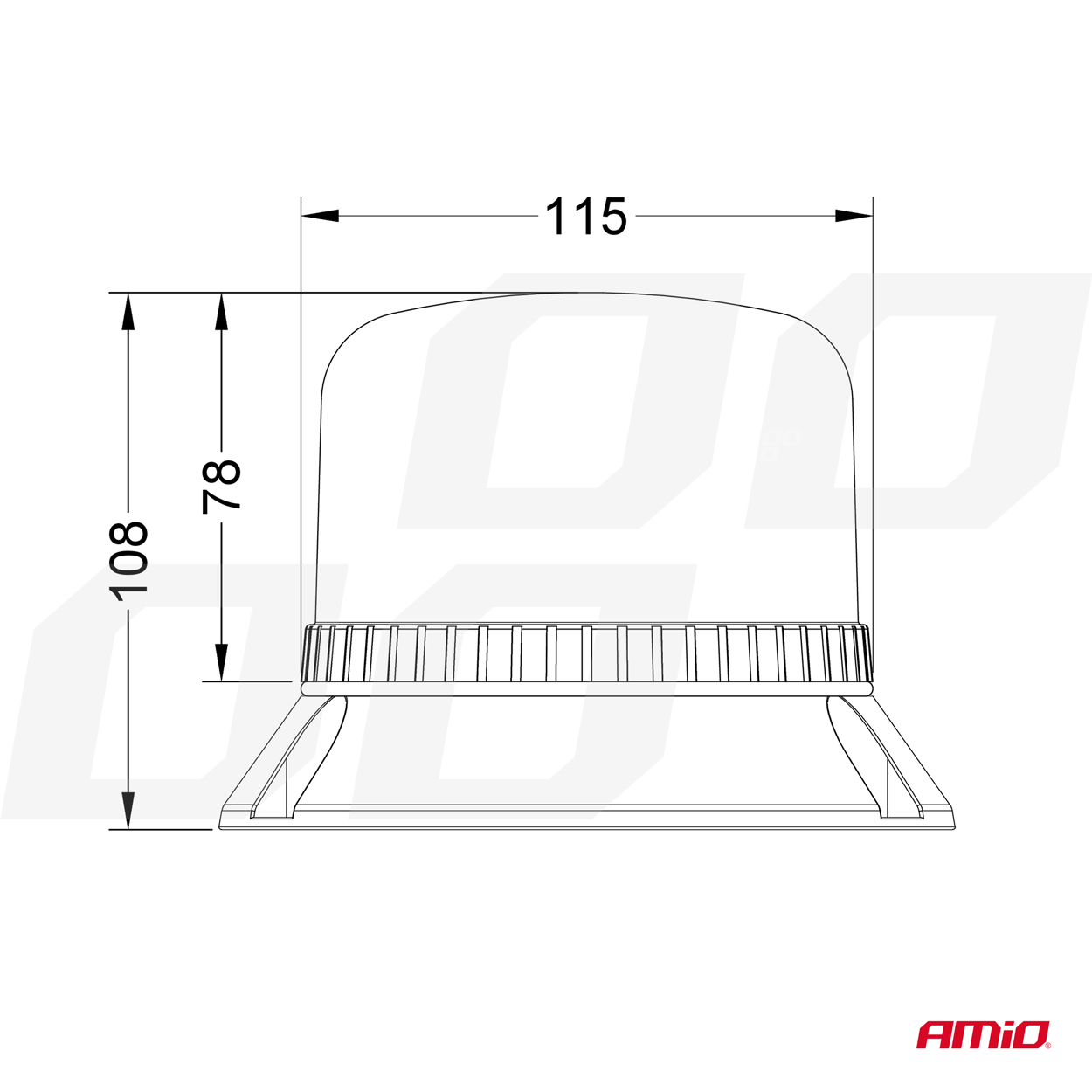 Εικόνα 6 από 7 — Amio – ΦΑΡΟΣ ΠΟΡΤΟΚΑΛΙ W22M 12/24V – 60xSMD LED – 115x108mm (ΜΑΓΝΗΤΙΚΗ ΒΑΣΗ/ΦΙΣ/ΚΑΛΩΔΙΟ 4m) – 1 ΤΕΜ. (03337/AM)